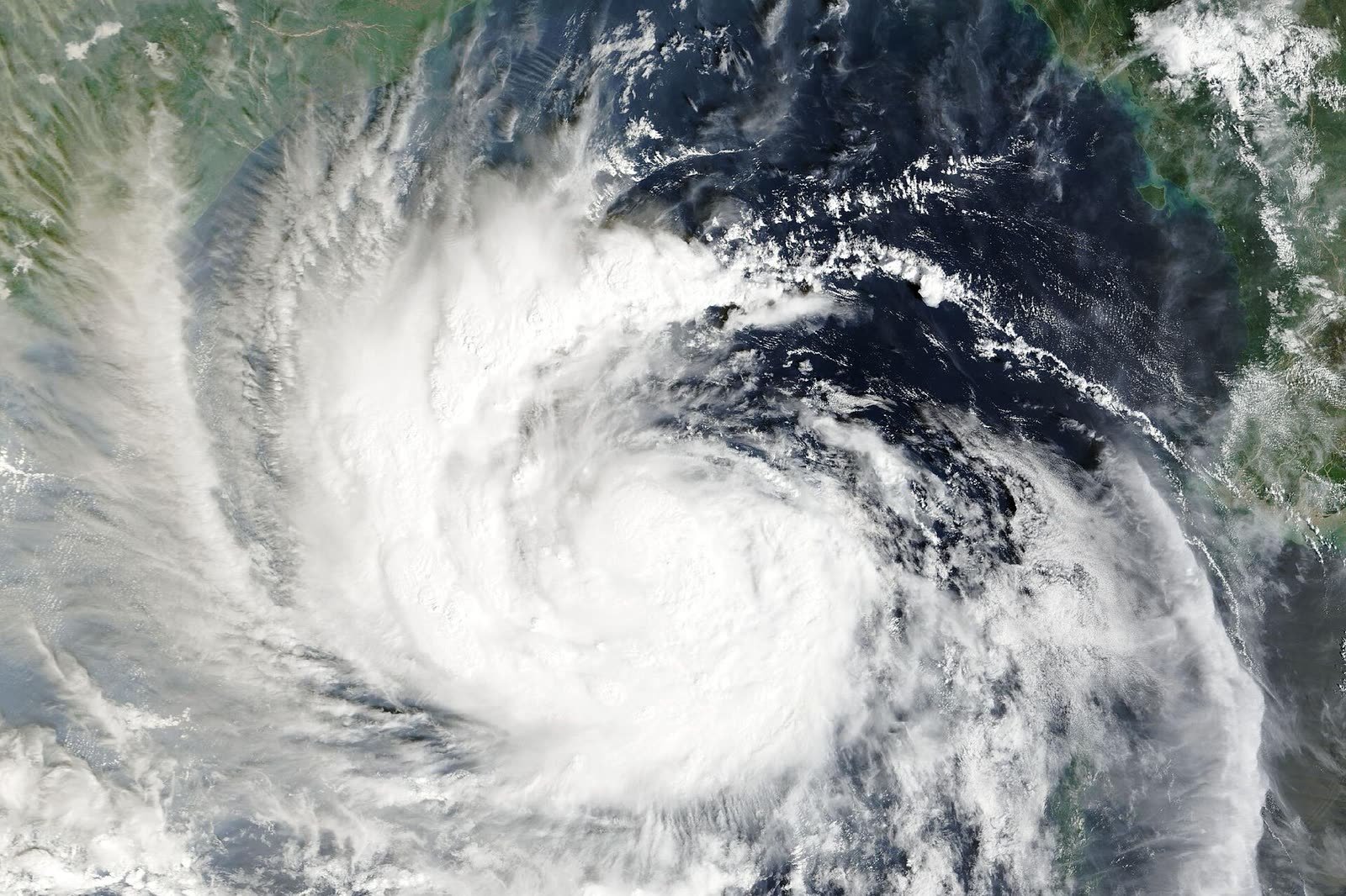 Satellite image of Cyclone Arnab strengthening over the Bay of Bengal on 26 October 2026