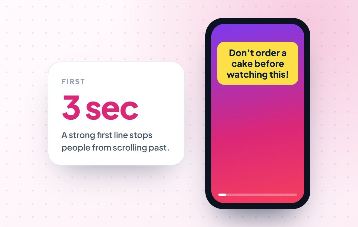 Step 2: Strong first 3 seconds