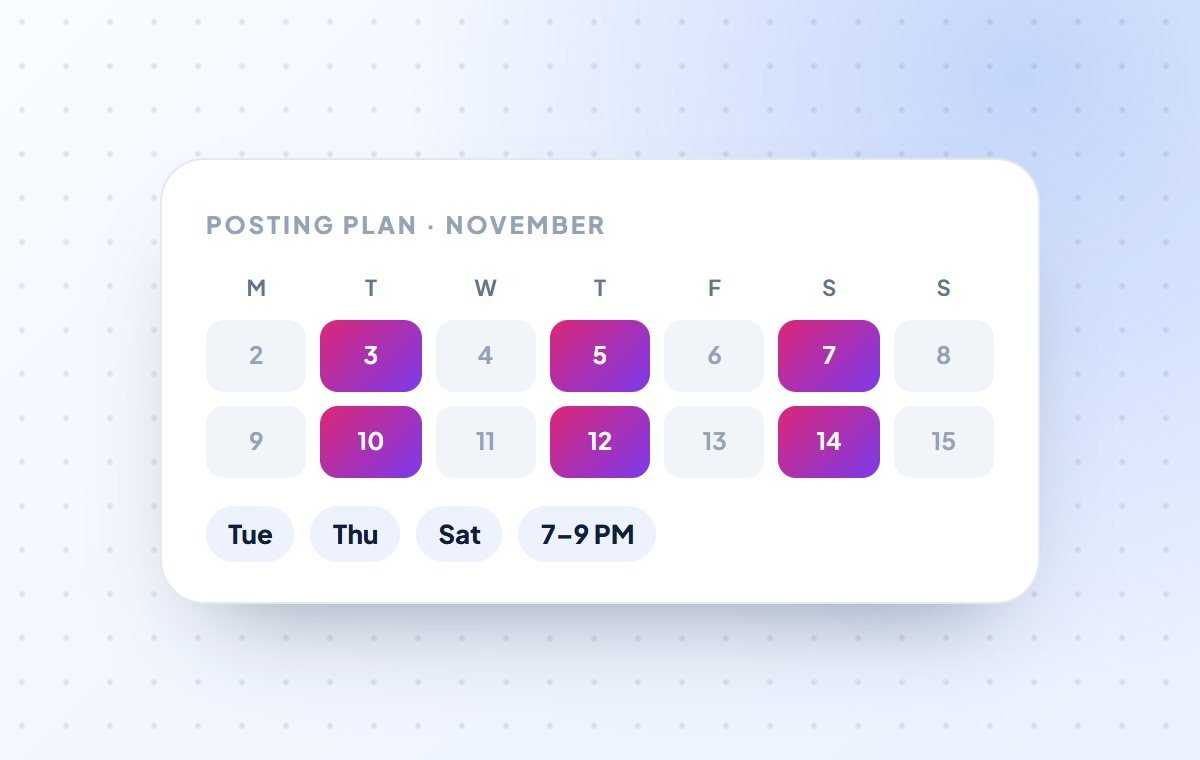 Step 6: Posting plan