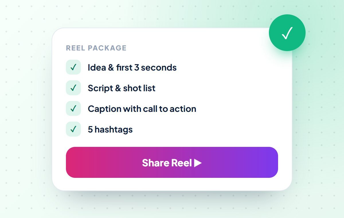 Step 7: Reel ready to post
