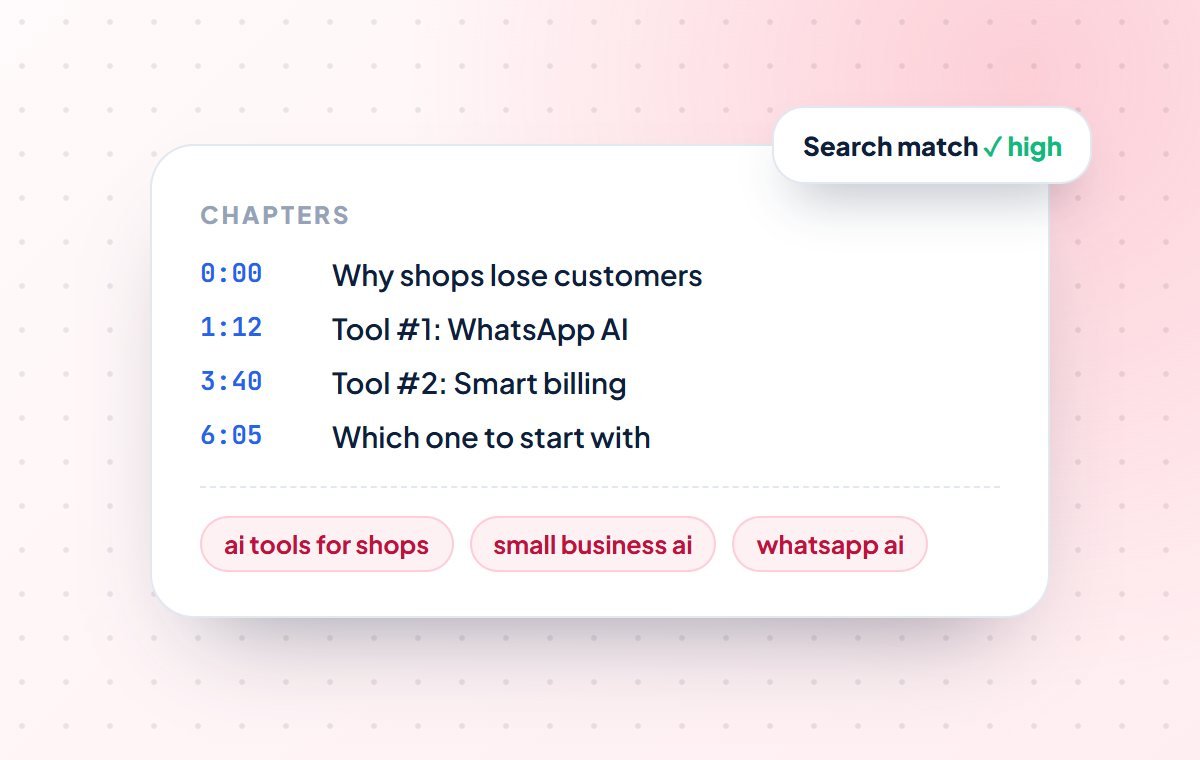 Step 5: Description & chapters